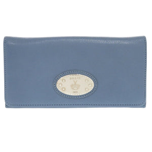 美品 バリー レザー ブルー 長財布 青 1407【中古】BALLY