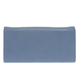 美品 バリー レザー ブルー 長財布 青 1407【中古】BALLY