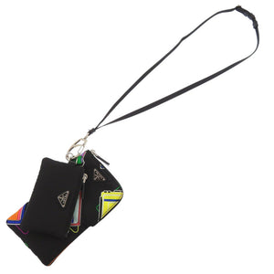 美品 プラダ フォンバッグ ナイロン ブラック ショルダーバッグ 黒 1411【中古】PRADA