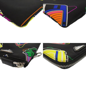 美品 プラダ フォンバッグ ナイロン ブラック ショルダーバッグ 黒 1411【中古】PRADA