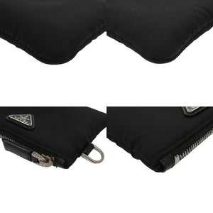 美品 プラダ フォンバッグ ナイロン ブラック ショルダーバッグ 黒 1411【中古】PRADA