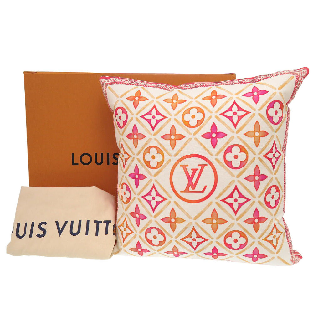 新品同様 ルイ ヴィトン LVタイルズ M77256 コットン コーラル クッション LV 1417【中古】LOUIS VUITTON