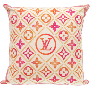 新品同様 ルイ ヴィトン LVタイルズ M77256 コットン コーラル クッション LV 1417【中古】LOUIS VUITTON