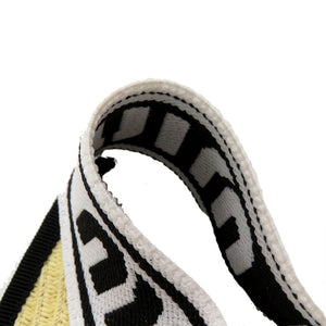 新品同様 ミュウミュウ サイズS ストロー ポリエステル ベージュ ホワイト ブラック サンバイザー 帽子 1422【中古】MIUMIU