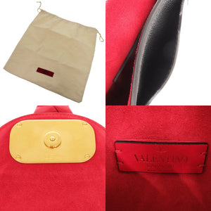 新品同様 ヴァレンティノ ガラヴァーニ Vスリング スモールサドル レザー ブラック 1429 黒 ショルダーバッグ【中古】Valentino Garavani