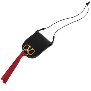 新品同様 ヴァレンティノ ガラヴァーニ Vスリング スモールサドル レザー ブラック 1429 黒 ショルダーバッグ【中古】Valentino Garavani