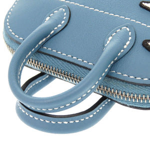 未使用 エルメス ボリードシャーク ヴォースイフト ニューブルージーン シルバー金具 W刻印(2024年製) バッグチャーム 青 1431 【中古】 HERMES