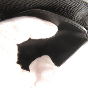 新品同様 プラダ サフィアーノ トライアングル レザー 2MM004 ブラック コインケース 黒 1433【中古】PRADA