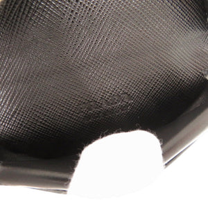 新品同様 プラダ サフィアーノ トライアングル レザー 2MM004 ブラック コインケース 黒 1433【中古】PRADA