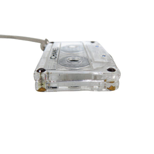 美品 シャネル カセットテープ ラインストーン ネックレス プラスチック クリア 1434【中古】CHANEL