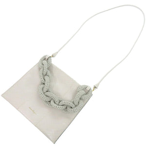 美品 サルヴァトーレフェラガモ スネークスキン 3way AU-21 1956 ショルダーバッグ ラムスキン エラフェ ホワイト 1435 白 スクエアバッグ【中古】Salvatore Ferragamo