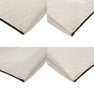 美品 サルヴァトーレフェラガモ スネークスキン 3way AU-21 1956 ショルダーバッグ ラムスキン エラフェ ホワイト 1435 白 スクエアバッグ【中古】Salvatore Ferragamo