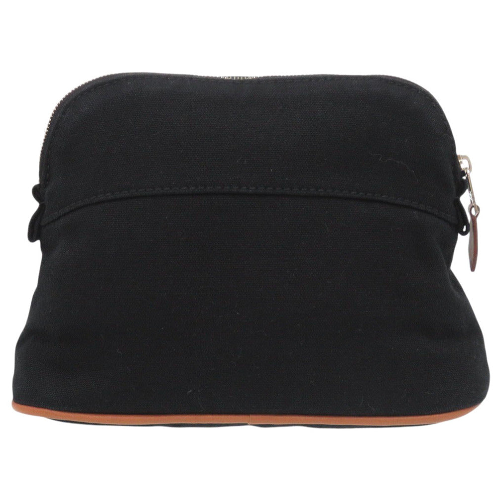 美品 エルメス ボリードポーチ 20 PM コットン ブラック ポーチ 黒 1437【中古】HERMES