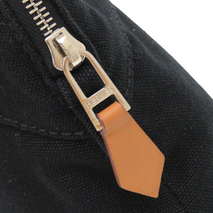 美品 エルメス ボリードポーチ 20 PM コットン ブラック ポーチ 黒 1437【中古】HERMES