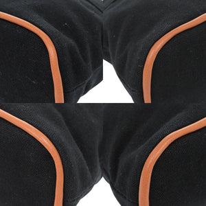 美品 エルメス ボリードポーチ 20 PM コットン ブラック ポーチ 黒 1437【中古】HERMES