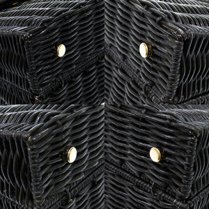 新品同様 サルヴァトーレフェラガモ ガンチーニ MJ-21 6176 ストロー ブラック 1446 黒 ハンドバッグ【中古】Salvatore Ferragamo