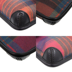 新品同様 エトロ チェック 1N379 PVC レザー マルチカラー 1449 ショルダーバッグ【中古】ETRO