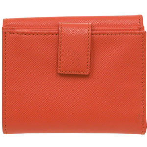 サルヴァトーレフェラガモ ヴァラリボン 22A926 レザー オレンジ 二つ折り財布 1453【中古】Salvatore Ferragamo
