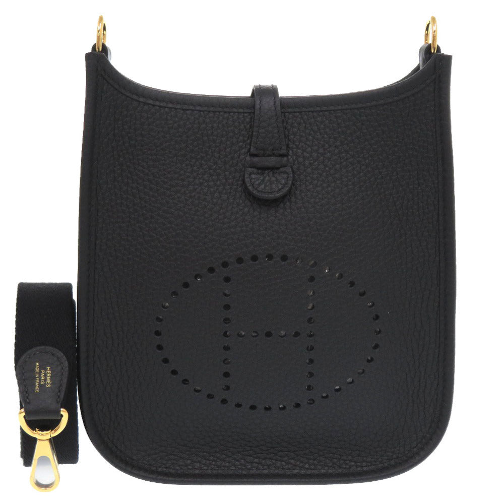 未使用 エルメス エブリンTPM アマゾン ショートストラップ トリヨンクレマンス ブラック ゴールド金具 K刻印(2025年製) ショルダーバッグ 黒 1460 【中古】 HERMES