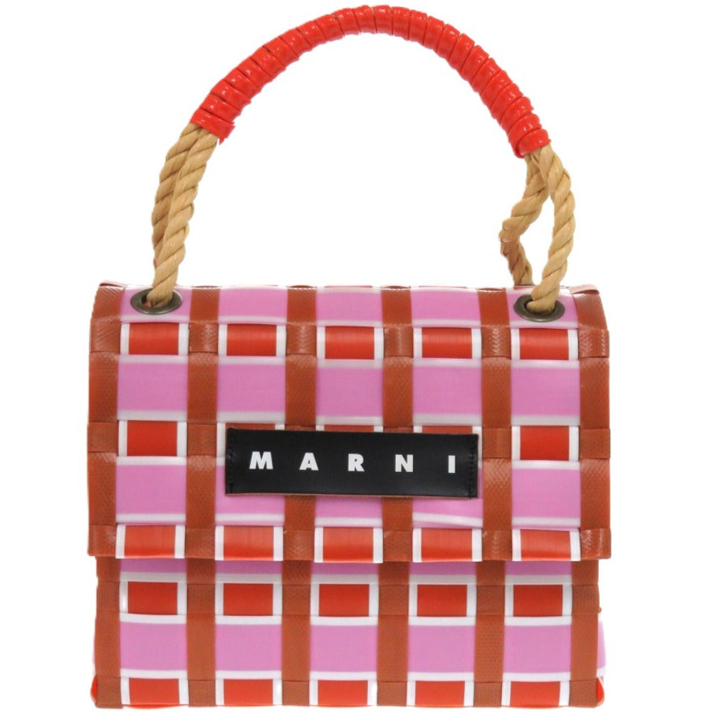 新品同様 マルニ トートバッグ ポリプロピレン レッド 1477 赤 ドクターバッグ【中古】MARNI