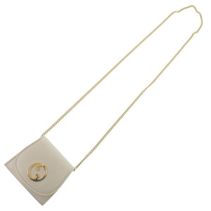 新品同様 グッチ チェーンウォレット ブロンディ 725219 レザー ホワイト 二つ折り財布 白 1508【中古】GUCCI