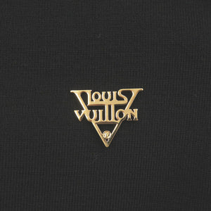 新品同様 ルイ ヴィトン ロゴ ノースリーブ サイズM ウール ポリエステル ブラック ワンピース 黒 LV 1509【中古】LOUIS VUITTON