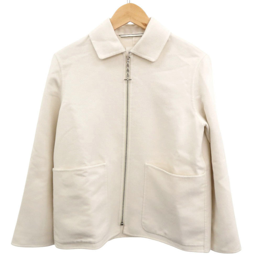 新品同様 エルメス シェーヌダンクル サイズ34 カシミヤ アイボリー ブルゾン アウター 1510【中古】HERMES