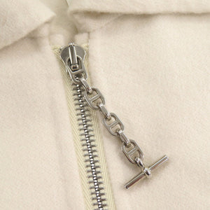 新品同様 エルメス シェーヌダンクル サイズ34 カシミヤ アイボリー ブルゾン アウター 1510【中古】HERMES