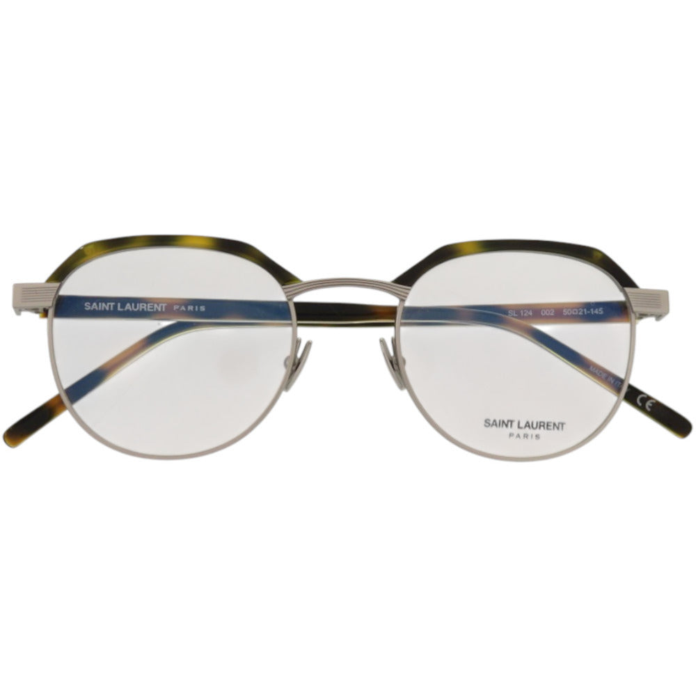 新品同様 サンローランパリ 伊達メガネ SL124 プラスチック 002 ブラウン 茶 サングラス 1511【中古】SAINT LAURENT PARIS
