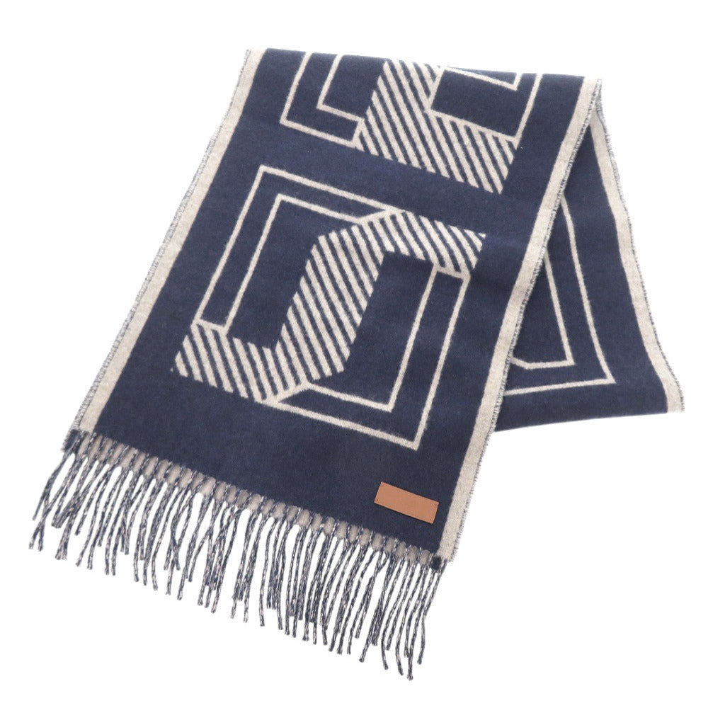 未使用品 エルメス レトル オ カレ カシミヤ アンクル ベージュ シネ マフラー 1512【中古】HERMES