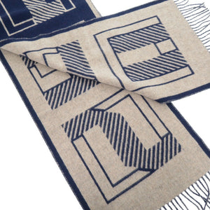 未使用品 エルメス レトル オ カレ カシミヤ アンクル ベージュ シネ マフラー 1512【中古】HERMES