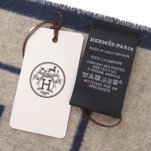 未使用品 エルメス レトル オ カレ カシミヤ アンクル ベージュ シネ マフラー 1512【中古】HERMES