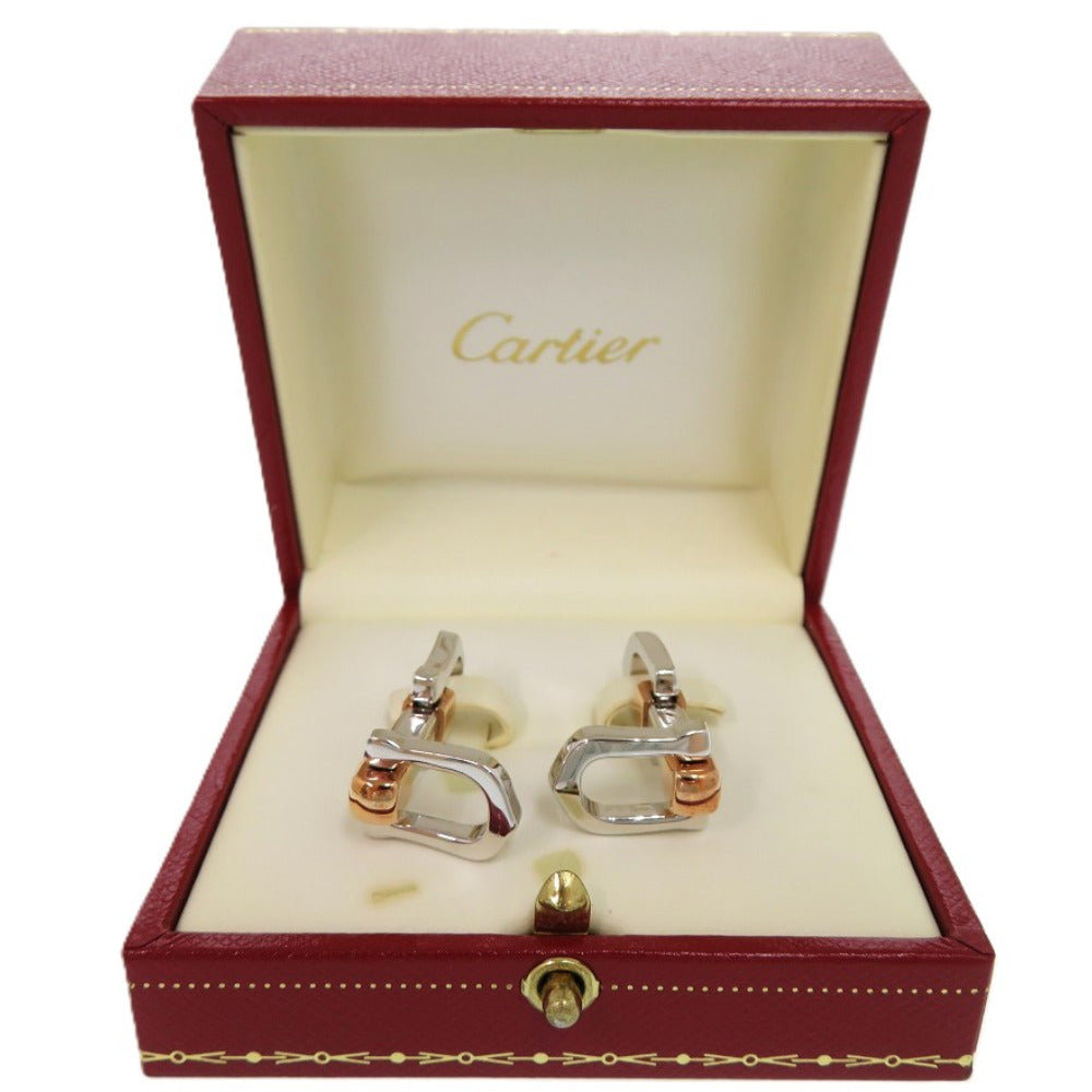 美品 カルティエ ロングCシェイプ シルバー925 シルバー カフス 1520【中古】CARTIER