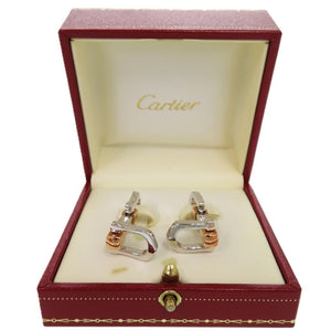 美品 カルティエ ロングCシェイプ シルバー925 シルバー カフス 1520【中古】CARTIER