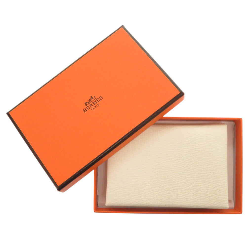 未使用 エルメス カルヴィデュオ ヴォーエプソン ナタ シルバー金具 U刻印(2022年製) コインケース 財布 白 1524【中古】HERMES