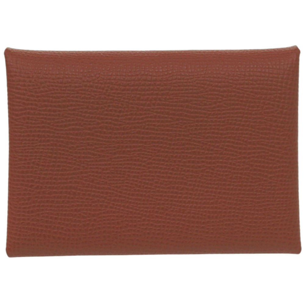 新品同様 エルメス ヴェルソ カルヴィデュオ ヴォーエプソン ルージュベネチアン/ローズジャイプール シルバー金具 U刻印(2022年製) コインケース 財布 1525【中古】HERMES