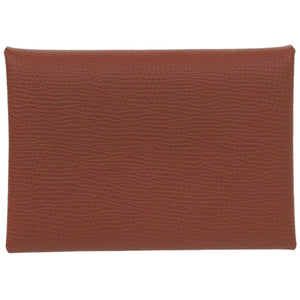 新品同様 エルメス ヴェルソ カルヴィデュオ ヴォーエプソン ルージュベネチアン/ローズジャイプール シルバー金具 U刻印(2022年製) コインケース 財布 1525【中古】HERMES