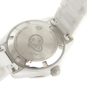 新品同様 タグホイヤー アクアレーサー ダイヤベゼル WAY1396 クオーツ 腕時計 ホワイトセラミック/ダイヤモンド 白文字盤 1529【中古】TAG HEUER メンズ