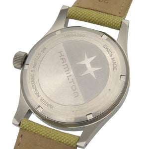 新品同様 ハミルトン カーキ フィールド メカニカル H694390 手巻き 腕時計 SS/キャンバス ブラック 黒文字盤 1531【中古】HAMILTON メンズ