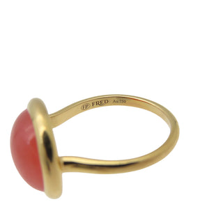 美品 フレッド ベルリーヴ ロードクロサイト 750YG リング #52 指輪 K18YG イエローゴールド ジュエリー アクセサリー 1538【中古】FRED