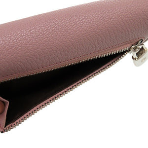 新品同様 ロエベ ラウンドファスナー アマソナ アナグラム レザー パープル 1543 紫 長財布【中古】LOEWE