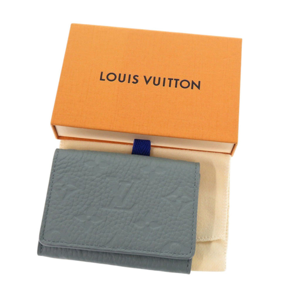 未使用 ルイ ヴィトン アンヴェロップ・カルト ドゥ ヴィジット M13891 トリヨンモノグラム ミスティレイク グリーン カードケース LV 1544【中古】LOUIS VUITTON