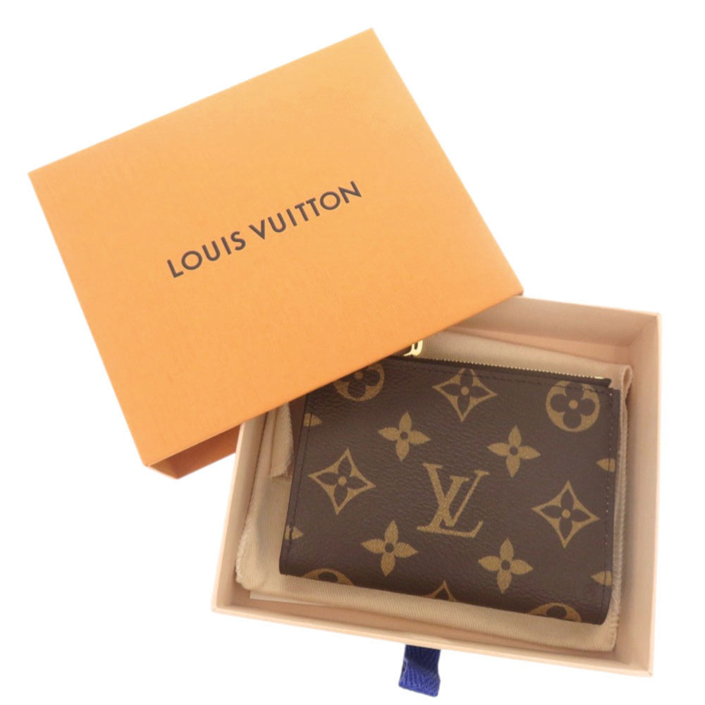 未使用品 ルイ ヴィトン ポルトフォイユ リサ モノグラム M82415 ブラウン 二つ折り財布 LV 1545【中古】LOUIS VUITTON
