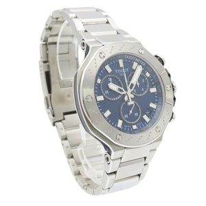 新品同様 ティソ Tレース T141417B クオーツ 腕時計 ステンレススチール ブルー 青文字盤 1559【中古】TISSOT メンズ