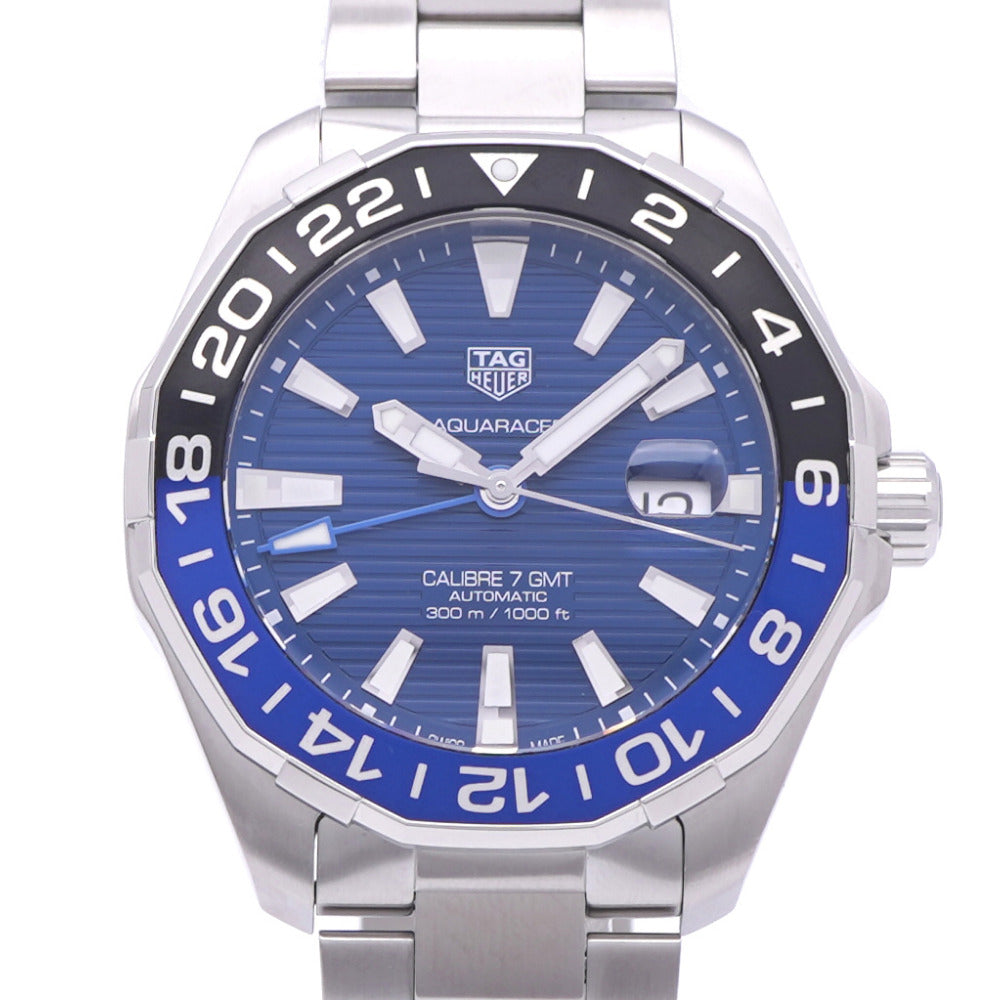 美品 タグホイヤー アクアレーサー キャリバー7 WAY201T.BA0927 自動巻き 腕時計 SS ブルー/ブラック 青文字盤 1560【中古】TAG HEUER メンズ