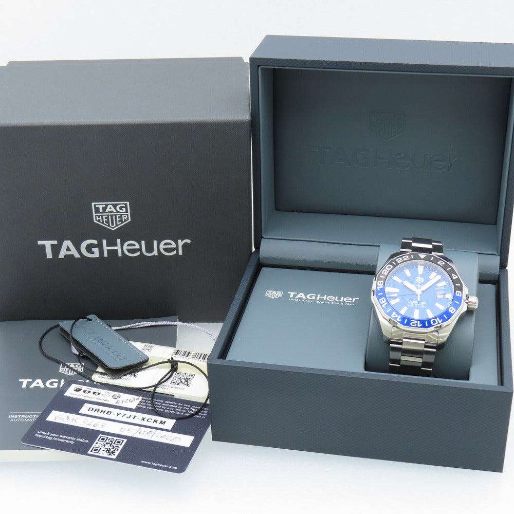美品 タグホイヤー アクアレーサー キャリバー7 WAY201T.BA0927 自動巻き 腕時計 SS ブルー/ブラック 青文字盤 1560【中古】TAG HEUER メンズ