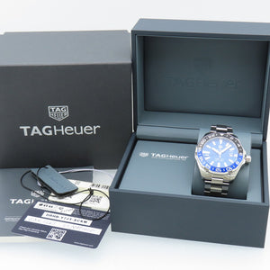 美品 タグホイヤー アクアレーサー キャリバー7 WAY201T.BA0927 自動巻き 腕時計 SS ブルー/ブラック 青文字盤 1560【中古】TAG HEUER メンズ
