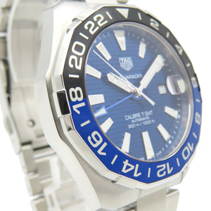 美品 タグホイヤー アクアレーサー キャリバー7 WAY201T.BA0927 自動巻き 腕時計 SS ブルー/ブラック 青文字盤 1560【中古】TAG HEUER メンズ