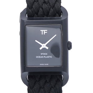 未使用 トムフォード N.004 オーシャンプラスチック タイムピース TFT004001 クオーツ 腕時計 プラスチック ブラック 黒 1562【中古】TOM FORD メンズ