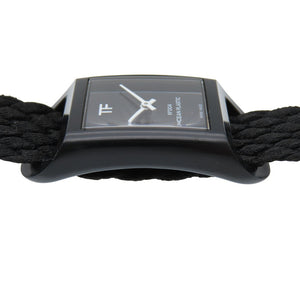 未使用 トムフォード N.004 オーシャンプラスチック タイムピース TFT004001 クオーツ 腕時計 プラスチック ブラック 黒 1562【中古】TOM FORD メンズ